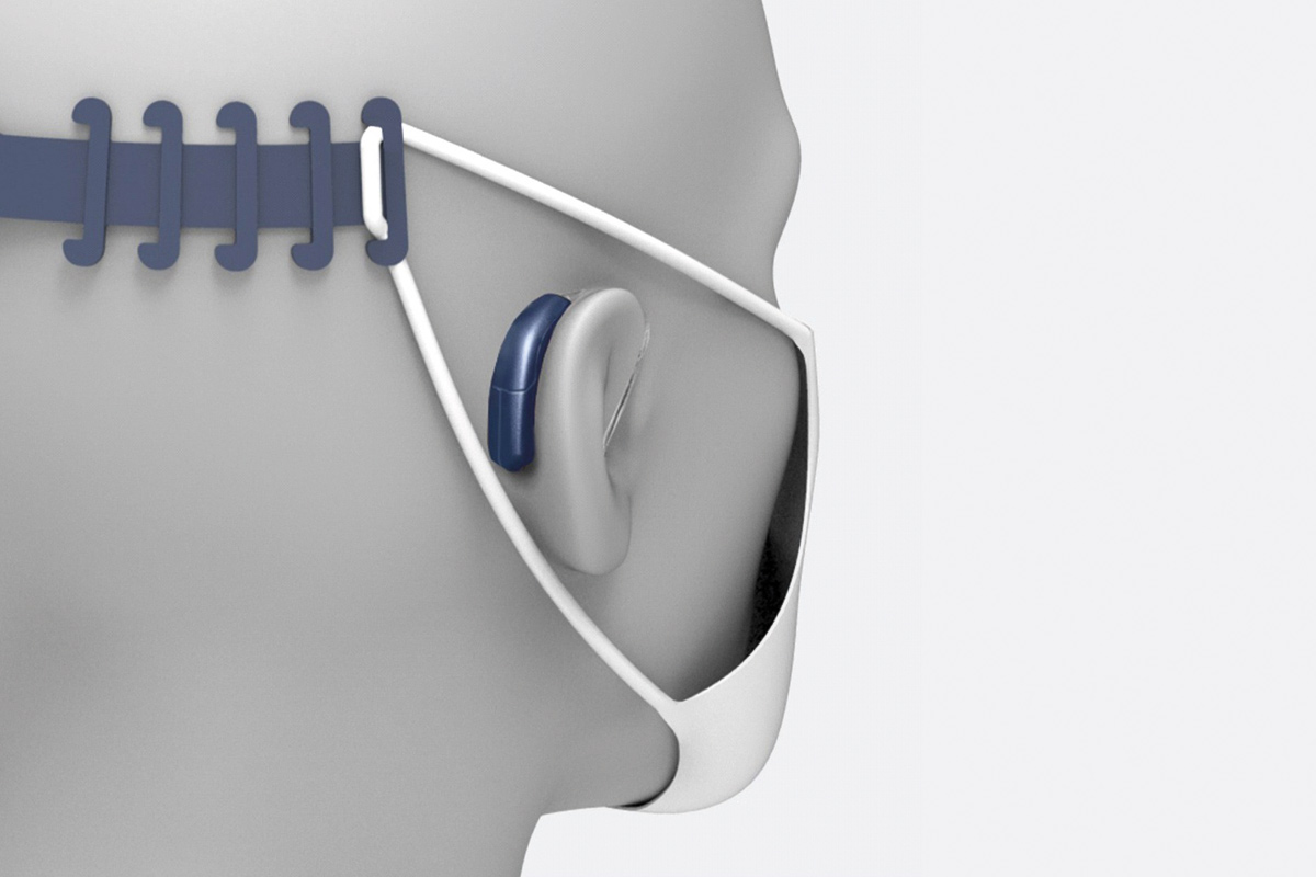 Schutzmaske und Hörsysteme